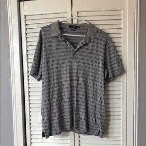 Polo by Ralph Lauren Gray Striped Polo Shirt